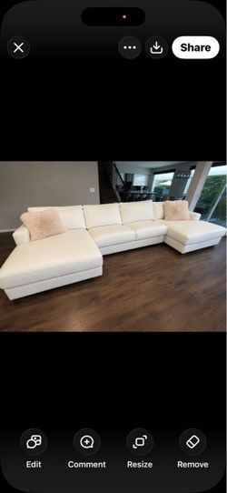 LEATHER SECTIONAL ~ POTTERY BARN ~ LARGE CUSTOM ORDERED