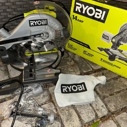 RYOBI 14 Amp Corded 10 in. Compound Miter Saw with LED Cutline Indicator