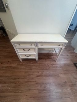 White French Provincial Desk with Drawers