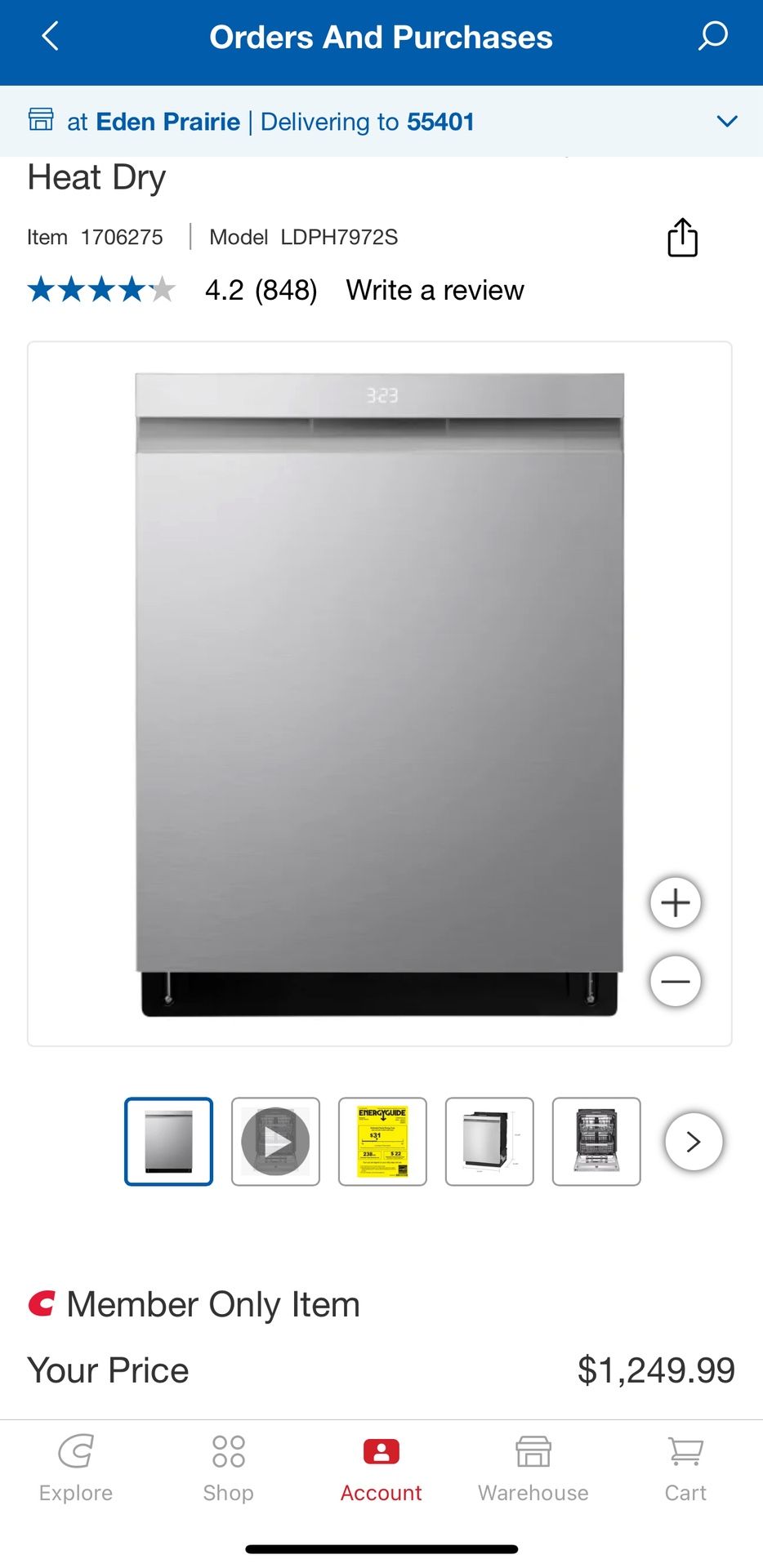 LG Dishwasher