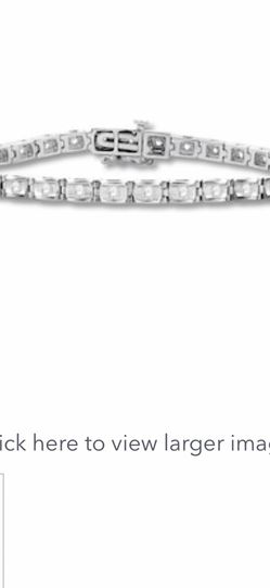 Diamond bracelet 10k white gold