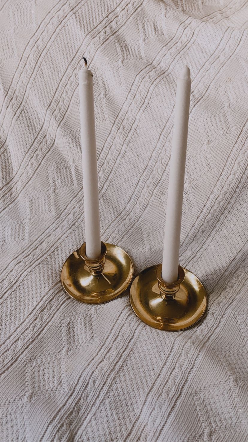 Brass candle holders