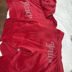 JUICY COUTURE SIZE LARGE RED SET 