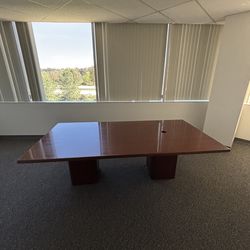 Office Furniture Conference Table and Large Desk - Chairs