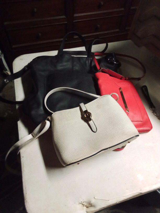 Leather And Suede Overnight Tote At Night And Day Purse