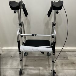 Folding Rollator Walker with Rotating Handles & Bag