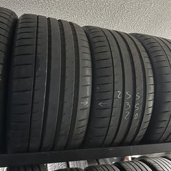 PAIR OF TIRE 255 35 20 Michelin 85% LIFE