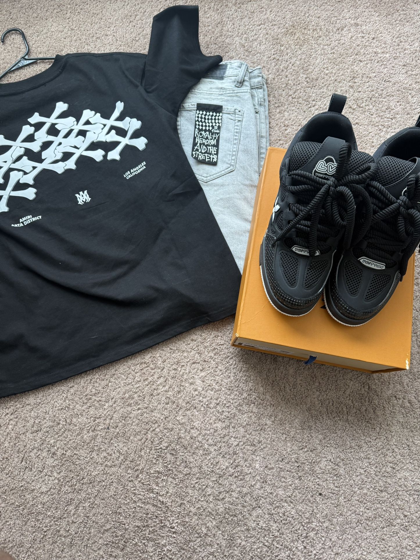 Amiri And Louis Vuitton Skate Outfit