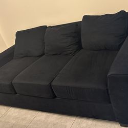  Sofa Couch Family Size Huge Comfy Navy Blue