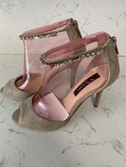 BRAND NEW!!**Nina**Real leather Suede/Crystals Sandals - Never Used!
