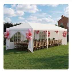 10x30 FT Party Tent Outdoor Canopy Tents for Parties with 8 Removable Sidewalls, Carpas para Fiestas Waterproof for Gazebo Large Backyard Shelter Pati