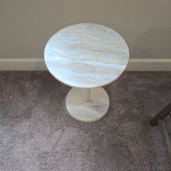 Four Hands Marlow Dina End Table in Matte Cream Iron finish