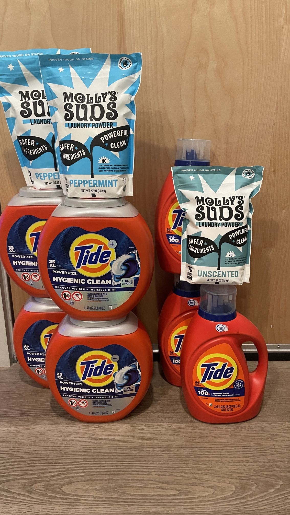 Laundry detergent liquid/pods/powder tide  $10ea