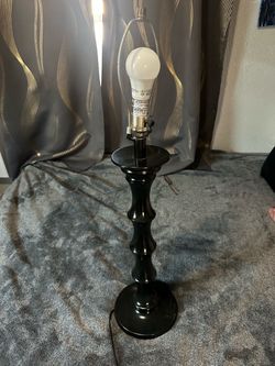Black Table Lamp Base – Tested & Working