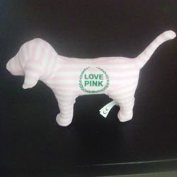 VICTORIA SECRET BEAUTIFUL PINK STRIPPED PUPPY RETIRED 