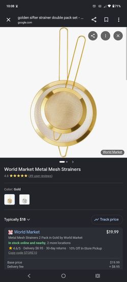 Metallic mesh strainer/sifter