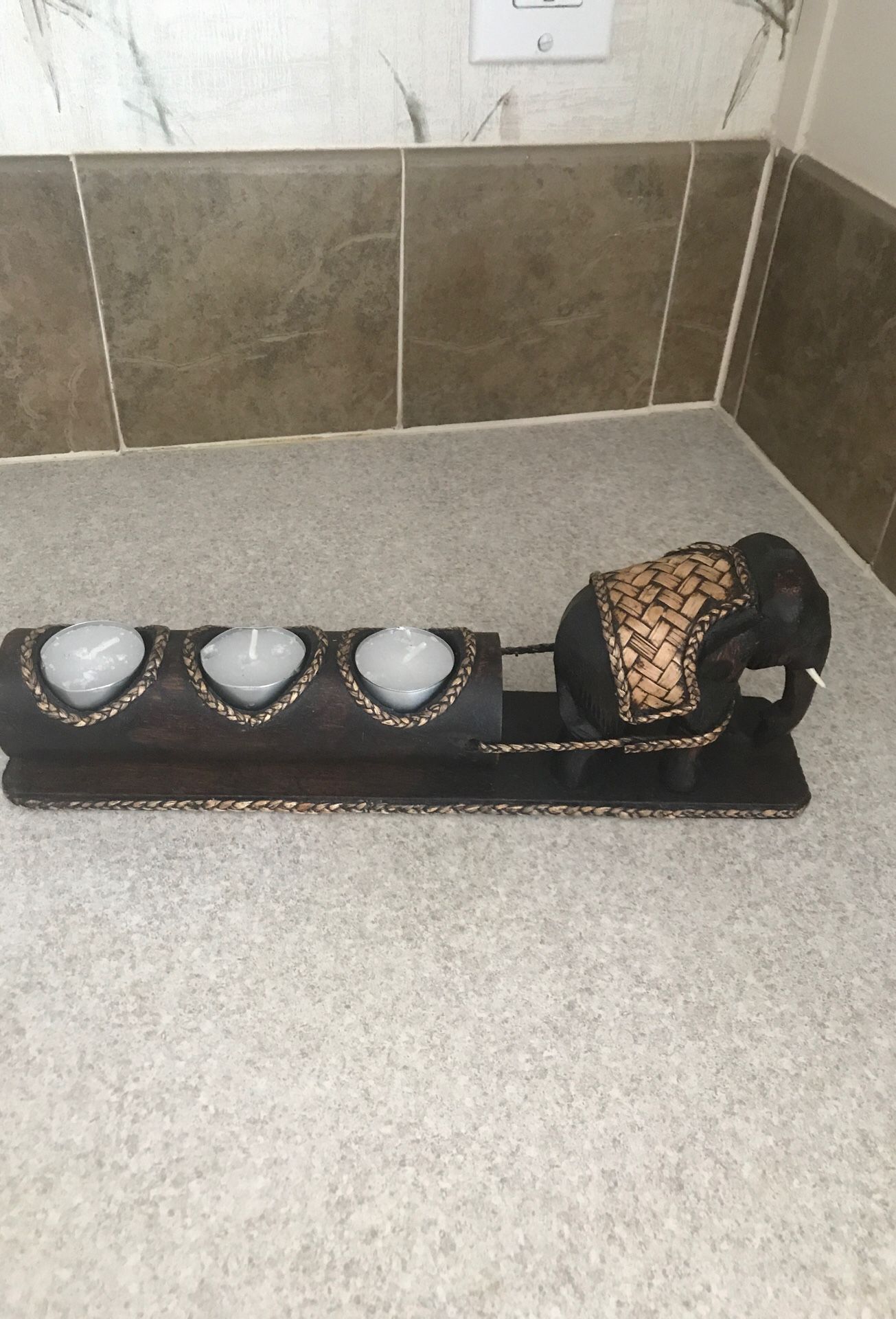 Elephant candle holder