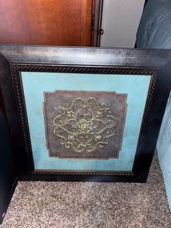 Framed Ornamental Scroll Wall Art