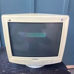 Philips 2001 17" CRT Monitor VGA 107S  107S21 w/ stand - Tested