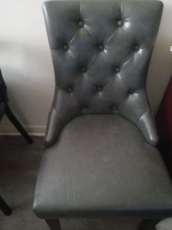 Leather Grey Chair New