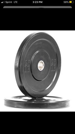 Bumper plates 2-25lb $145