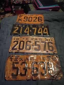 Old Texas plates
