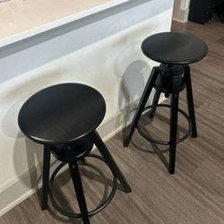 IKEA Stools With Adjustable Seat- Like New 