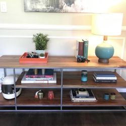 Beautiful CB2 metal and wood console table.