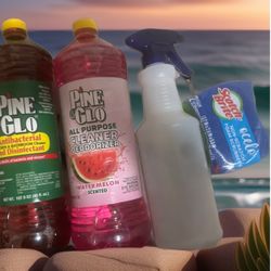 2 Pine Glo 1 Spray Bottle 28oz 2 Scotch Brite Scrub Pads