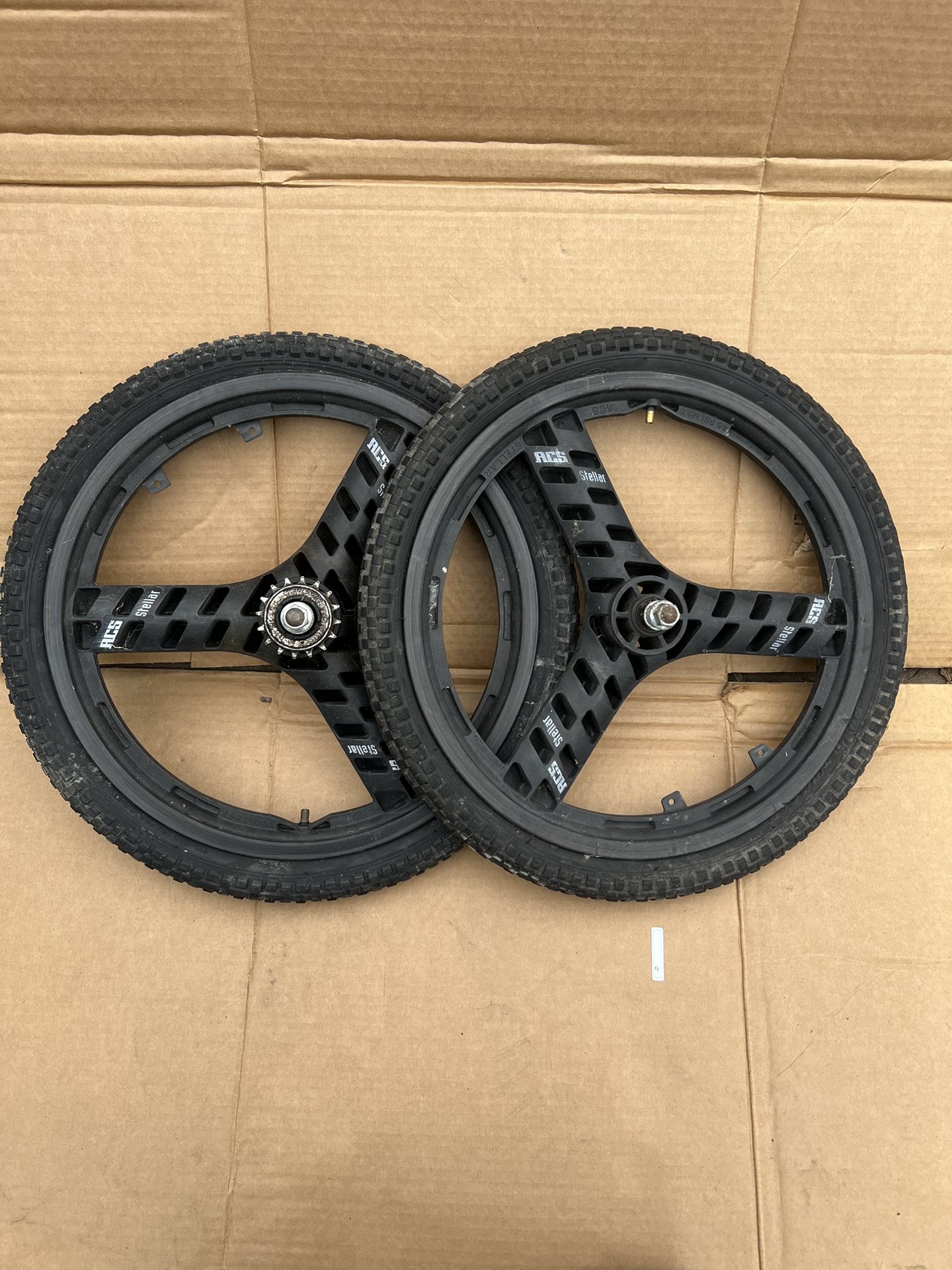 Acs Stellar Black 3 Spoke Mags / Rims 20 Inch Freewheel