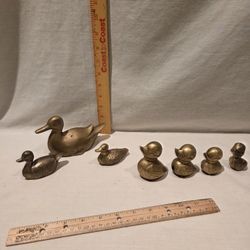 Solid Brass Collectable ducks, Lot Of 7