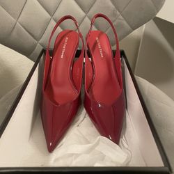 Burgundy Kitten Heels