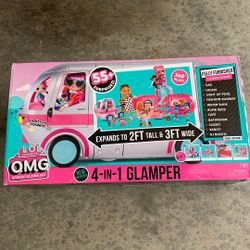 LOL 55+ Surprises OMG 4-In-1 Glamper Fully Furnished Light and Sounds New