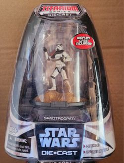 Star Wars Die Cast Figures and Case - Sandtrooper and Bossk