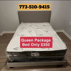 Brand New Queen Bed Frame With Mattress & Boxspring For Only $349 🚨