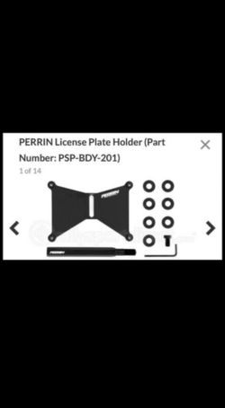 Perrin License Plate Relocation Kit Wrx