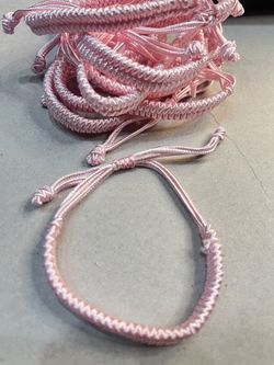 11 New Pink Braided Bracelets Great For Gifts Favors Or Crafts
