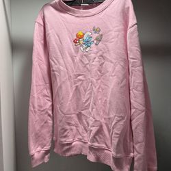 Smurfs Sweatshirt Pink Connect With Nature Cotton Stretch