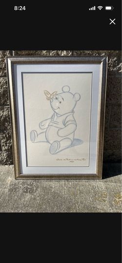 Framed 1966 Winnie The Pooh Picture