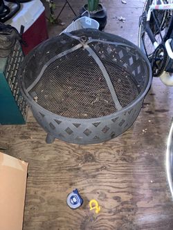 Fire Pit with Grill and Cover