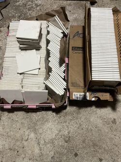 Glazed Wall Tile . White And Blue