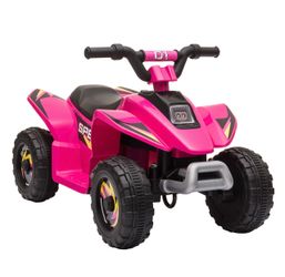 Aosom 6V Kids ATV 4-Wheeler Ride on Car for 18-36 Months Old Toddlers, Pink, 370-166V80PK