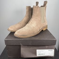 Bottega Veneta Suede Chelsea Boots Toffee Mens Size 41