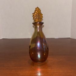 Rose Gold Bottle Aurora Perfume Moon Water Bottle with Leaf Stopper 6-3/4” B30