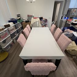 🍽️ Large Dining Table Set w/ 8 Chairs – Seats 8+