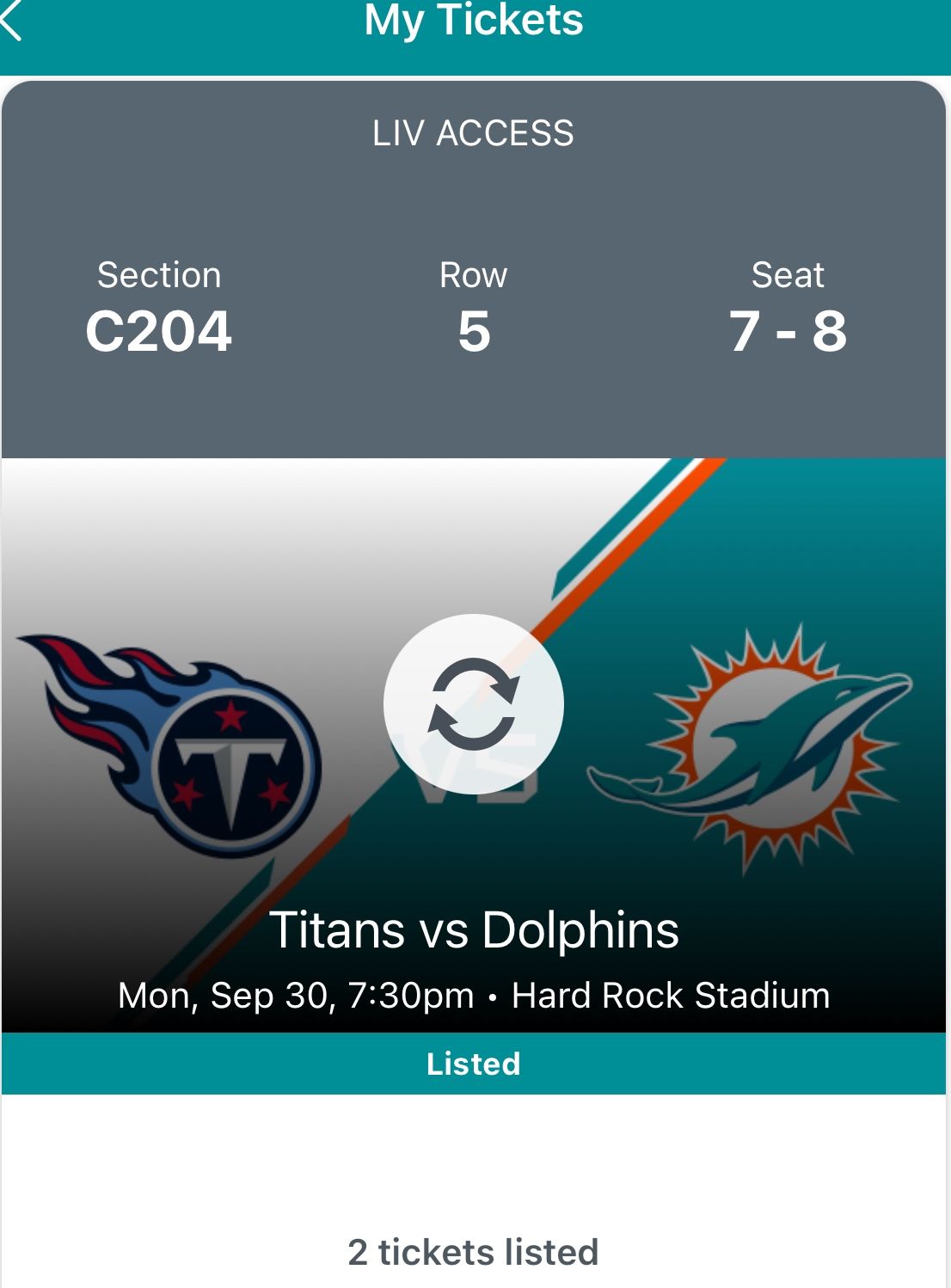 Miami Dolphins VS Tennessee Titans