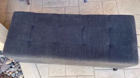 Free Ottoman with storage space - Dark Gray