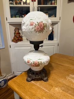 Gone With the Wind Style Hurricane Table Lamp