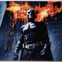 SIGNED BATMAN BEGIN S PHOTO W/ COA
