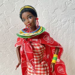 Vintage 1993 Barbie Dolls Of The World Collection Kenya  Barbie Special Edition